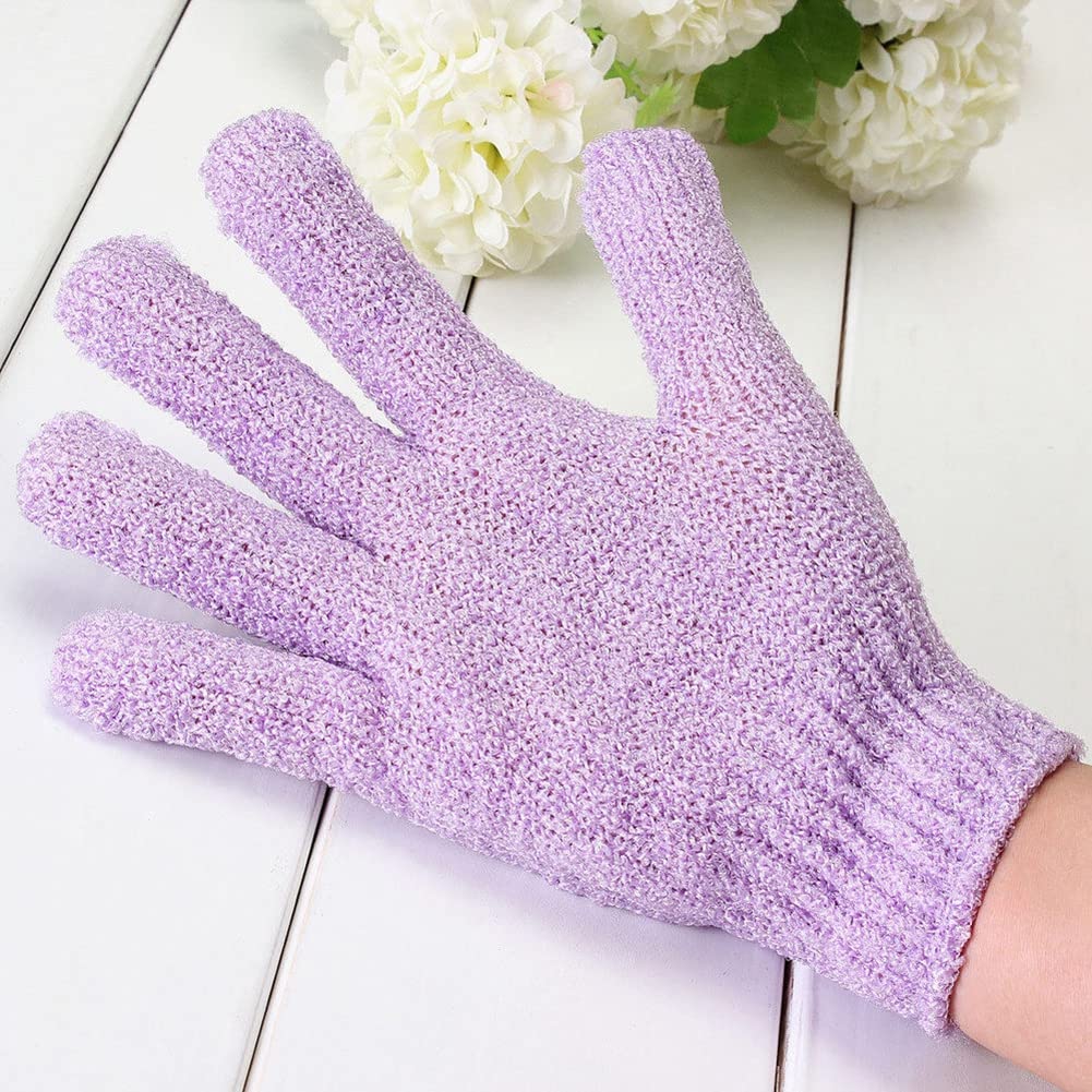 Exfoliating Bath Glove for Shower, Heavy Exfoliation, Body Scrub Shower Scrubber, Shower Exfoliating Glove for Women & Men, Loofah Shower Glove Beauty and Personal Care Bluelans