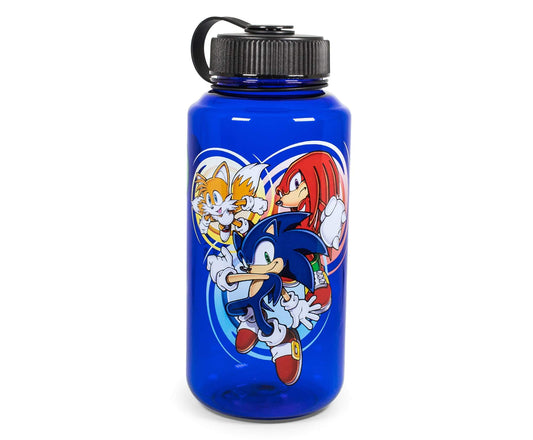 JUST FUNKY Sonic The Hedgehog Character Water Bottle | BPA-Free Large Plastic Water Jug With Screw Top Lid | Hydration For Outdoor Sports, Gym, Yoga