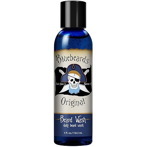 Beard Wash for Men - 4 oz Bluebeards Original Natural Beard Wash and Beard Moisturizer, Infused with Aloe & Lime - Deeply Cleans, Softens,