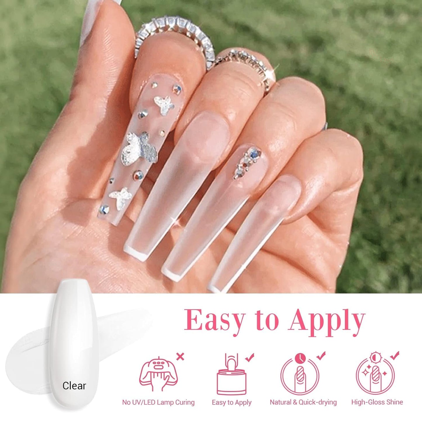 AzureBeauty Nail Repair Kit Transparent Crystal for Broken Cracked Split Weak Nails, Ideal Solution Emergency Easy Quick Fix Dip Powder 28 g 1 Oz Beauty and Personal Care AZUREBEAUTY