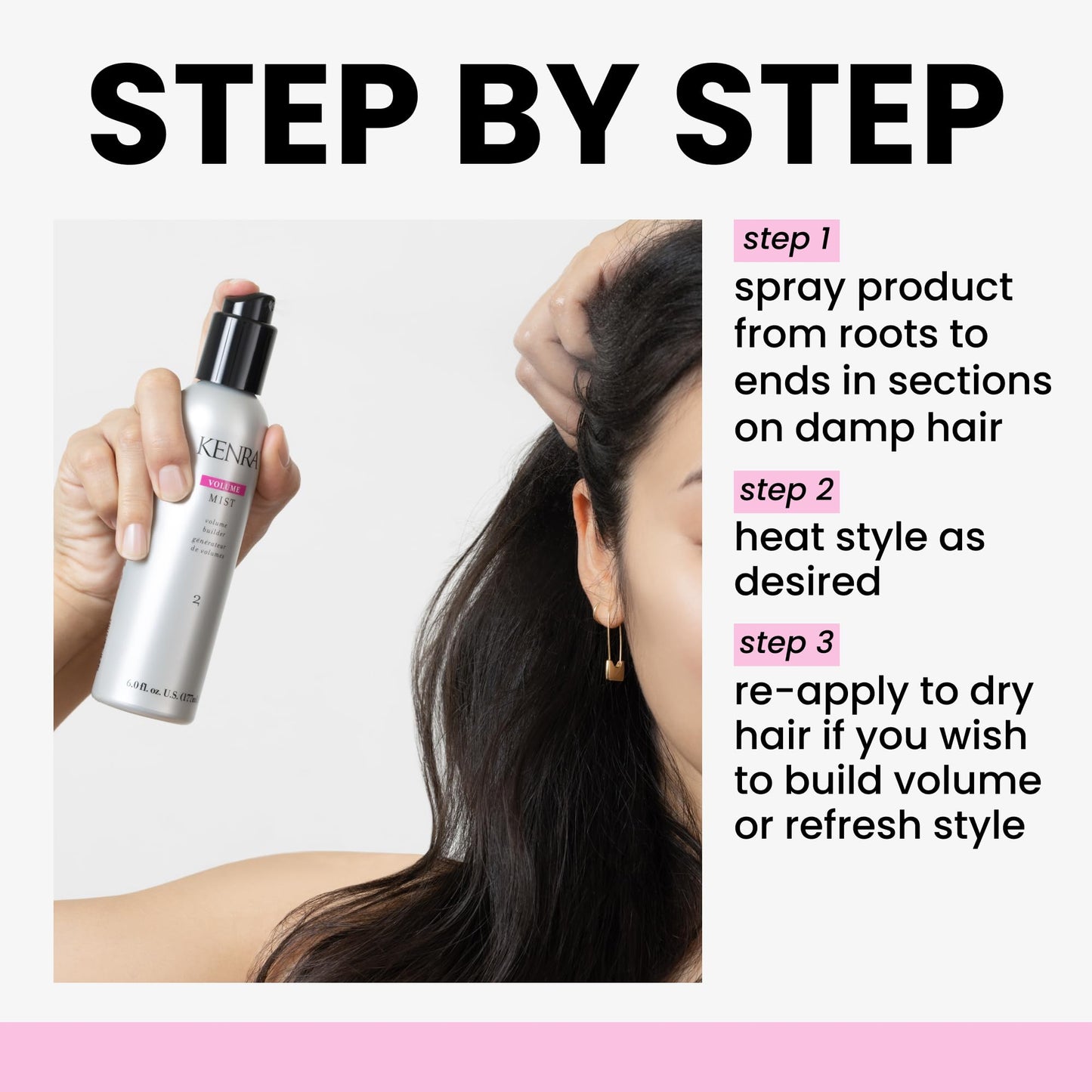 Kenra Professional Volume Mist 2 | Volume Builder | Lightweight, Fine Mist | Low Hold, Flexible Finish | Thermal Protection | Volume That Lasts Up