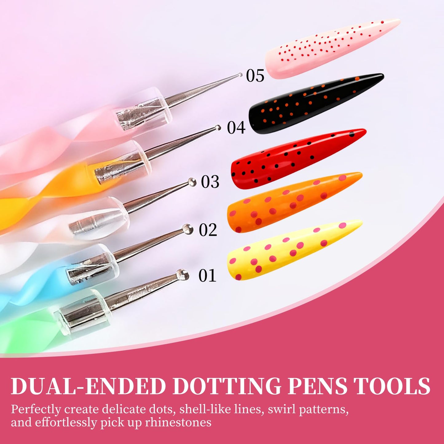 vivinin 25PCS Nail Art Tools Set, Includes Nail Art Brushes, Nail Stand, Dotting Tools, Striping Liner Fingernail Drawing Pens, Jelly Glue, tweezers Beauty and Personal Care vivinin