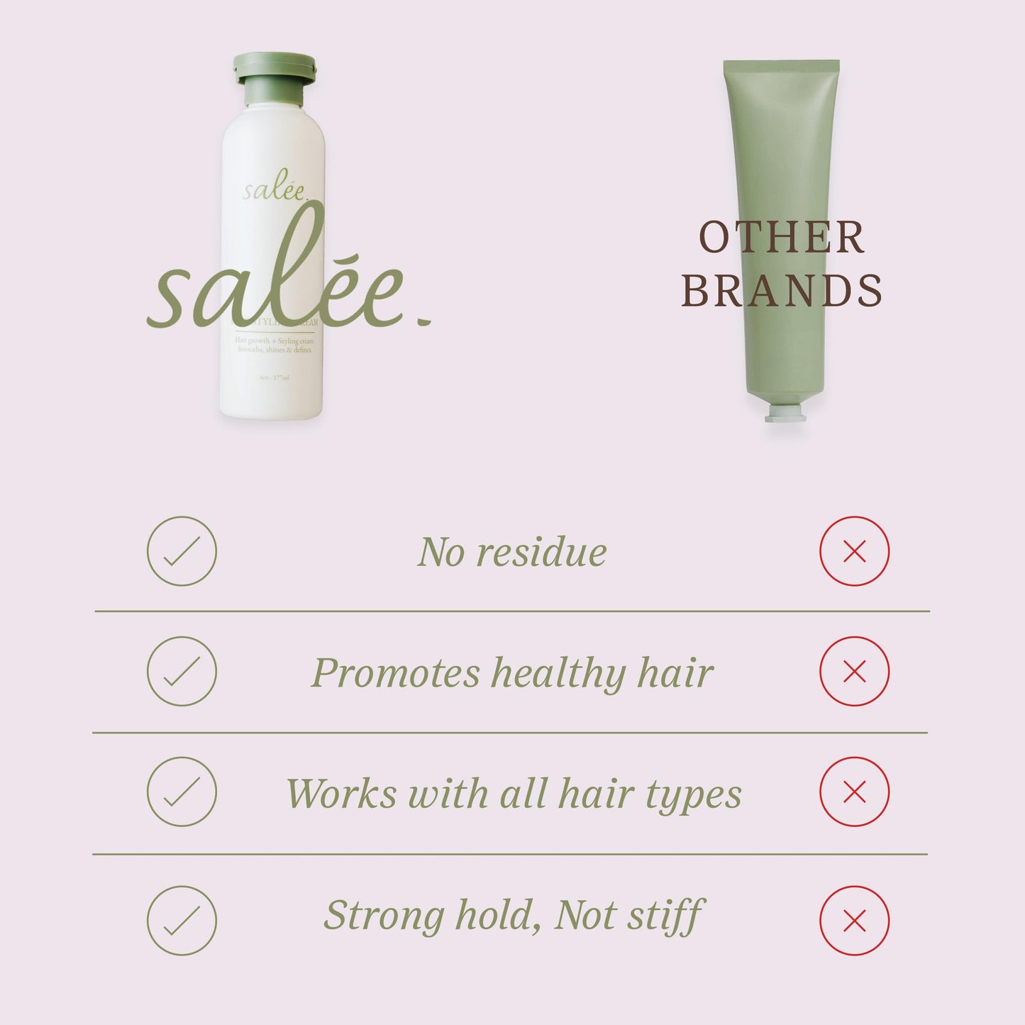 Salée- Styling Cream For Slickbacks & Curls | Slick Back Hair & Define Curly Hair | For Women, Kids, Girls, Smoothing & Anti-Frizz | For Curls, Wavy