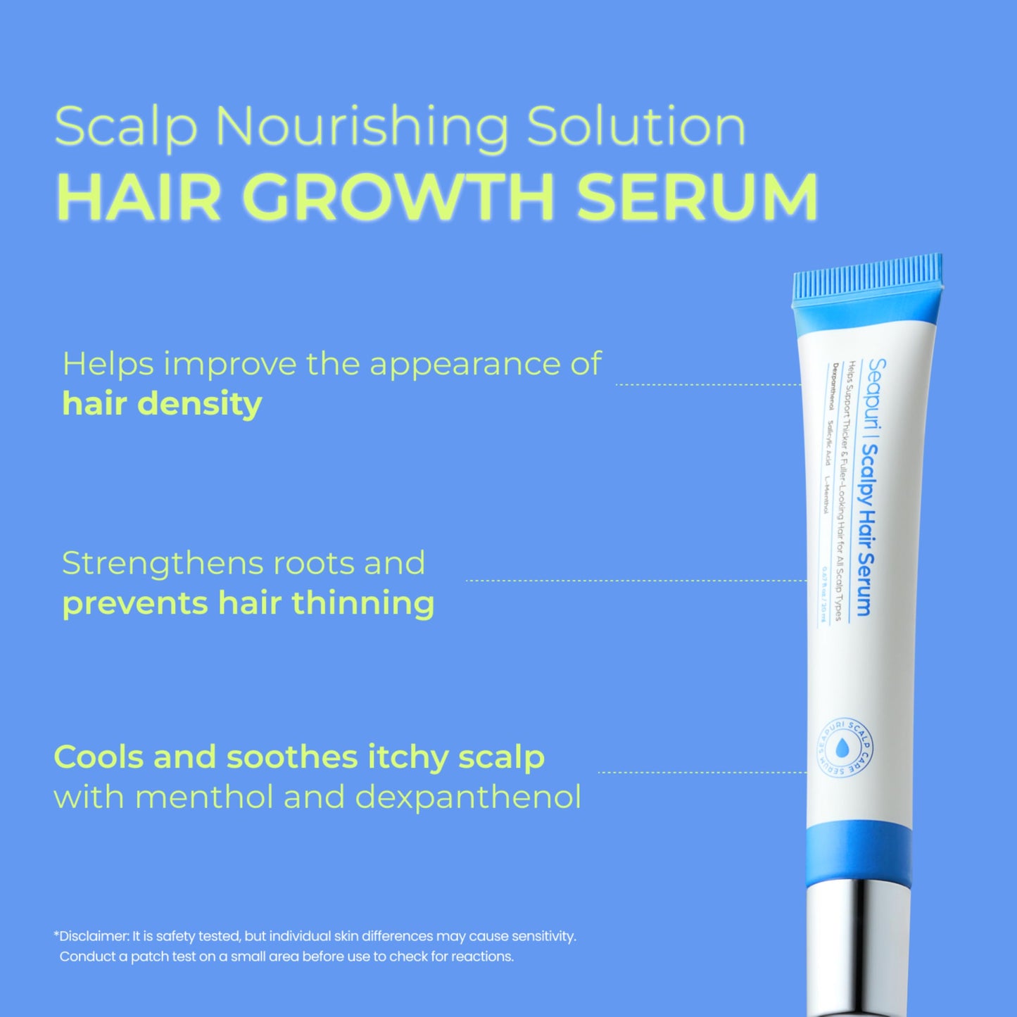 Seapuri Scalpy Hair Growth Serum for Men & Women for Hair Loss & Regrowth | Scalp Treatment with Salicylic Acid, Menthol, Dexpanthenol | Non-Greasy Beauty and Personal Care Seapuri