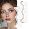 Wodelanle Glitter Freckles Face Tattoo, 24 Count Rose Gold Face Glitter Speckles Makeup Patches, Glow Up Makeup Patches, Cute Glitter Freckles Makeup
