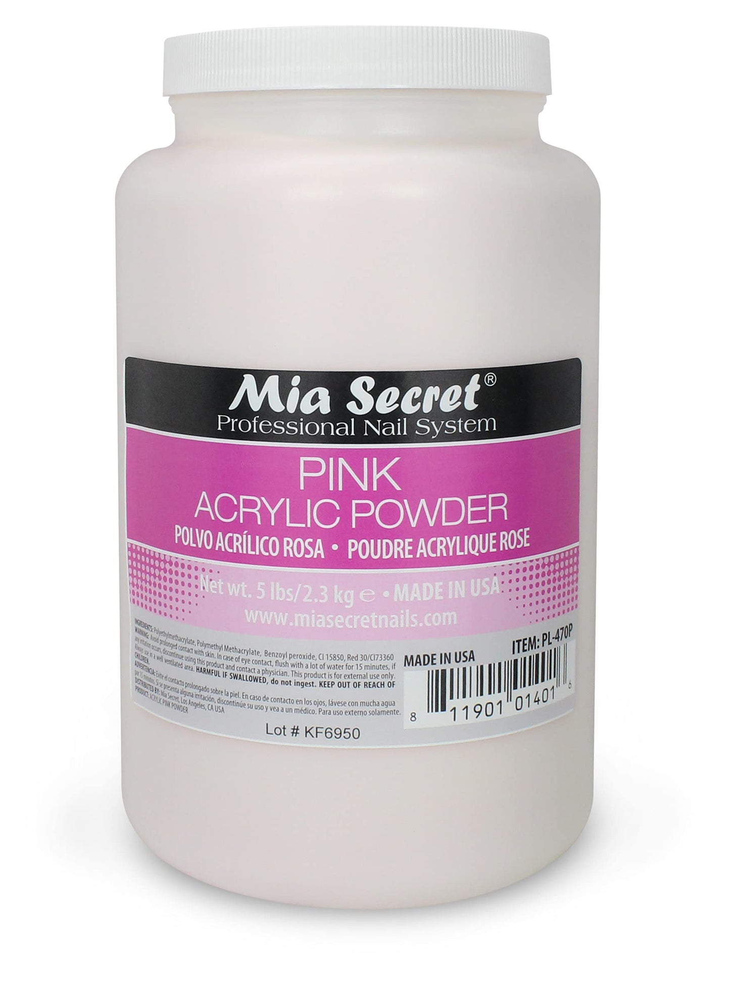 Mia Secret Acrylic Powder - 5 LBS (Pink) Beauty & Personal Care Mia Secret