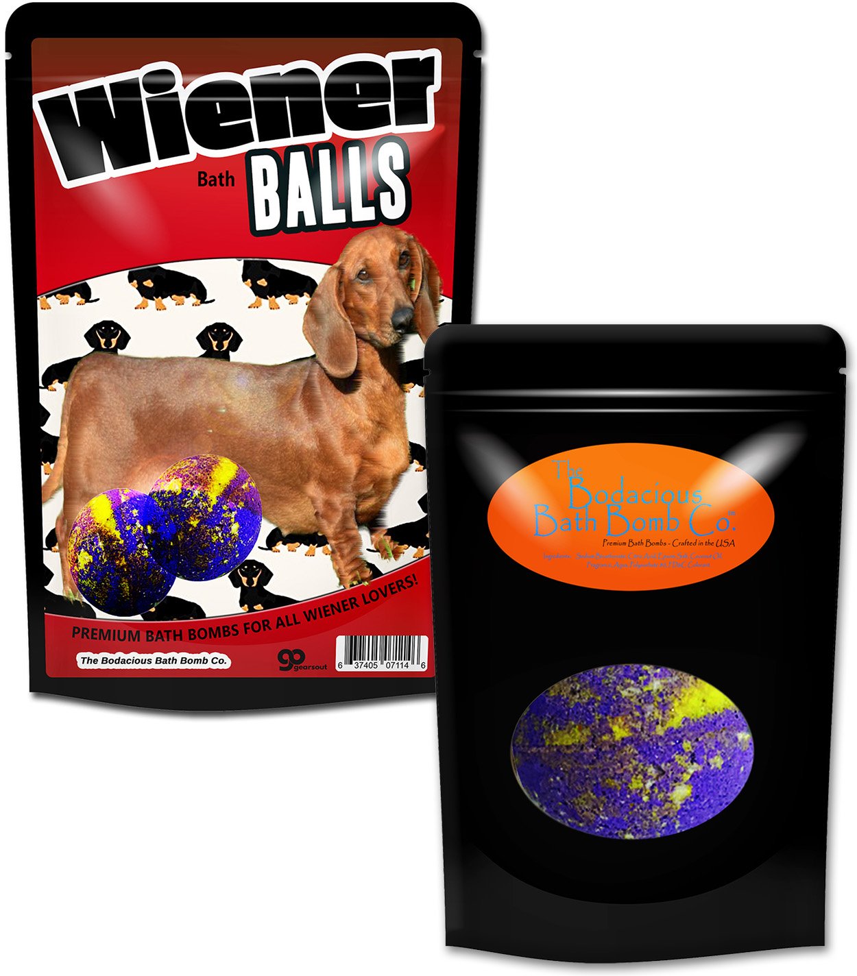 Wiener Balls Bath Bombs Funny Dachshund Gags for Dog Lovers XL Wiener Bombs Huge Bath Fizzers Weird Wiener Dog Bath Gags Jokes Weenie Dog Gags Funny…