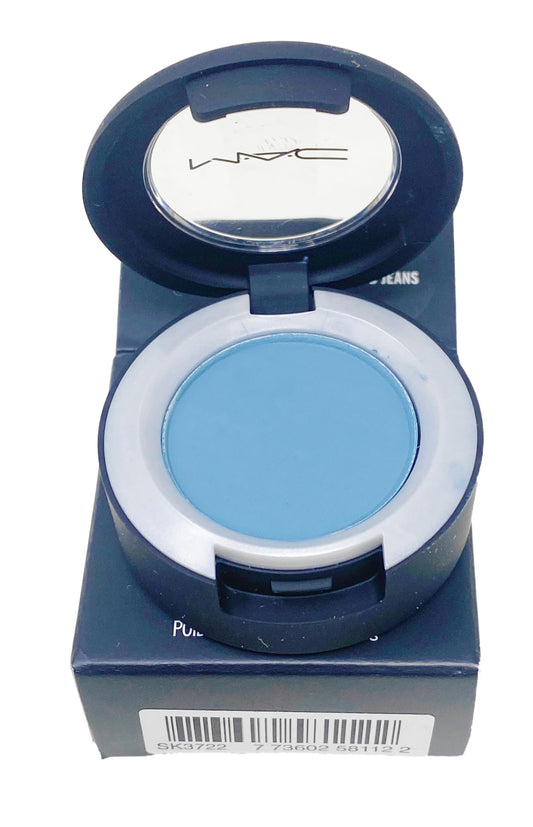 MAC Cosmetics Powder Kiss Soft Matte Eye Shadow - Good Jeans (Muted slate blue grey) .05 Oz / 1.5 g