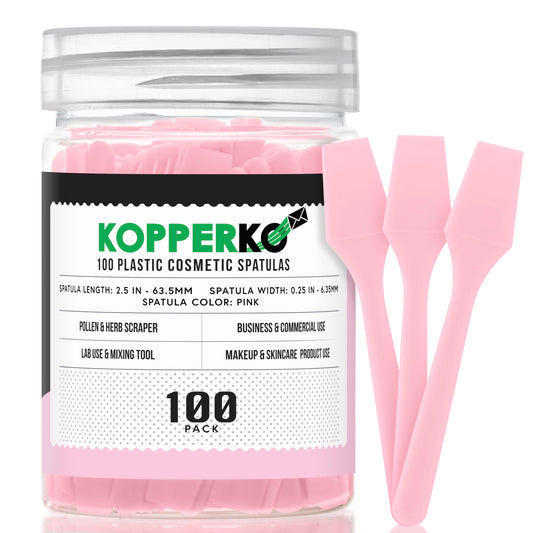 Kopperko Cosmetic Spatulas (2.5”, 100 Pack) - Small Plastic Spatula for Cosmetics, Creams & Crafts | Essential Esthetician Supplies | Makeup Spatula Beauty and Personal Care Kopperko Default Title