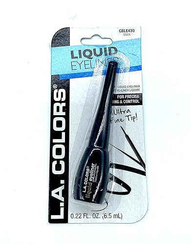 LA Colors Expressions Liquid Eyeliner, BLE430 Black, 0.22 Oz