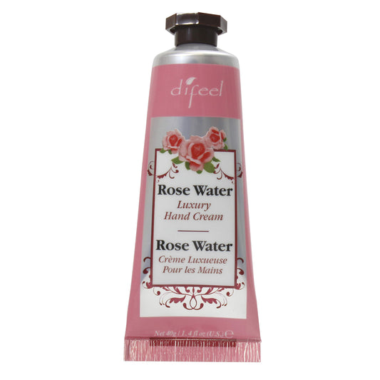 Difeel Invigorating Hand Cream- Rosewater with Pure Natural Oil and Vitamin E 1.4 ounce