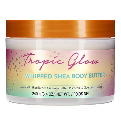 Tree Hut Tropic Glow Whipped Shea Body Butter, Hydrating & Nourishing Body Lotion with Natural Oils, Moisturizer for Soft & Smooth Skin, 8.4 Oz
