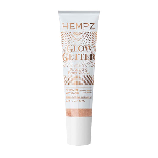 Hempz Glow Getter Lip Gloss, Hydrating Balm with Shimmer .44 oz. Beauty & Personal Care Hempz