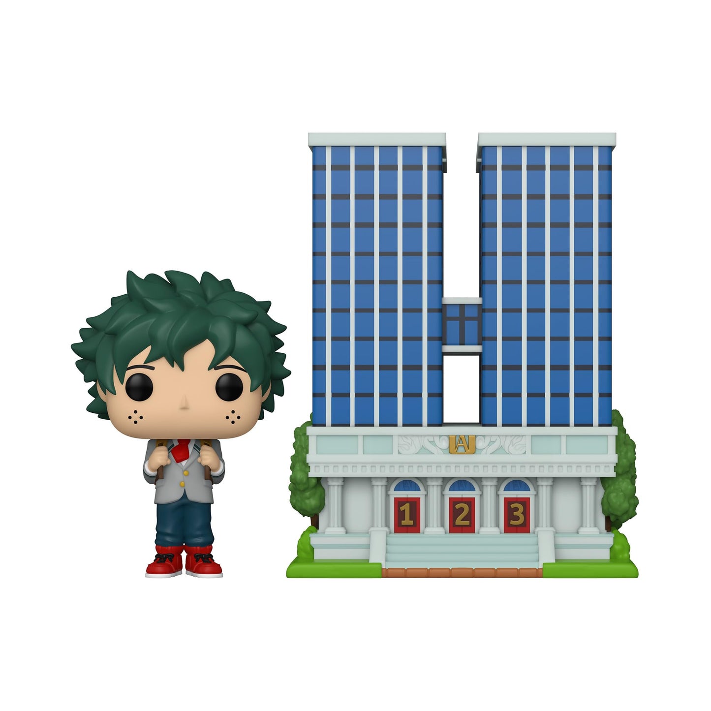 Funko Pop! Town: My Hero Academia - U.A. High School with Deku in Uniform, Multicolor