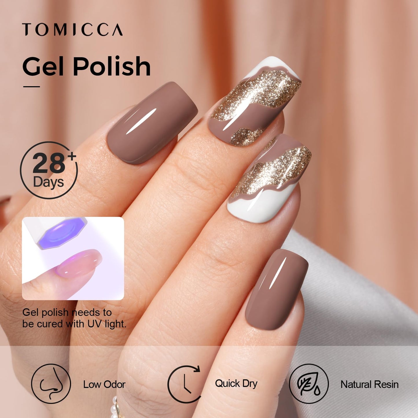 TOMICCA Gel Nail Polish - Jelly Lavender Purple, Quick Dry, Soak Off U V Sheer Nail Art Neutral Manicure Beauty and Personal Care TOMICCA