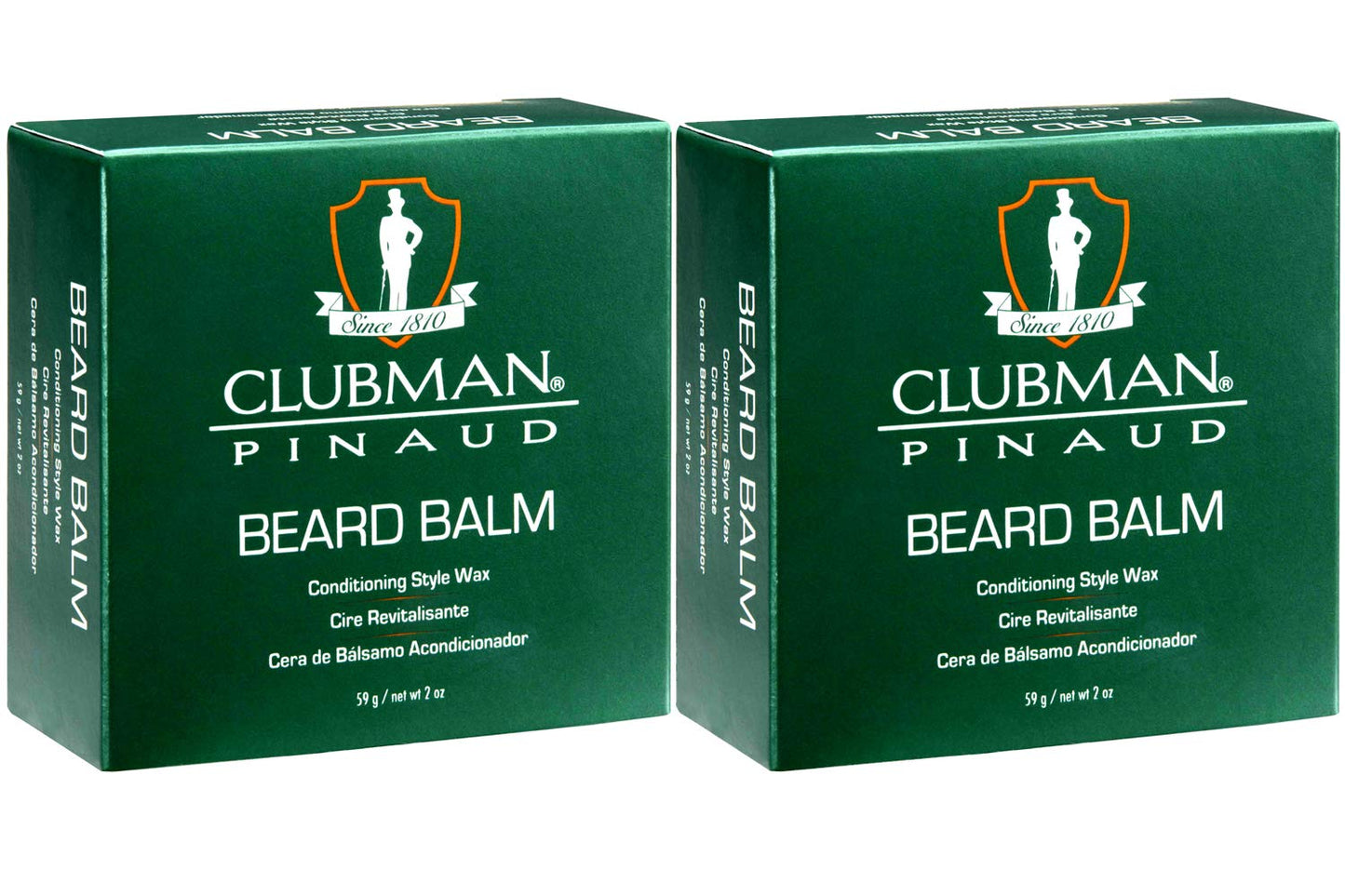 Clubman Pinaud Beard Balm - Nourishing & Conditioning Beard Balm for Men, Strong Hold, 2 oz, 2 Pack