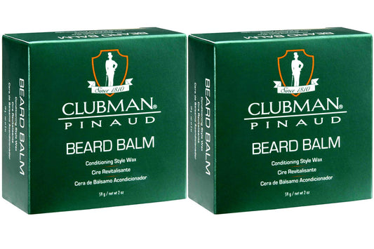 Clubman Pinaud Beard Balm - Nourishing & Conditioning Beard Balm for Men, Strong Hold, 2 oz, 2 Pack