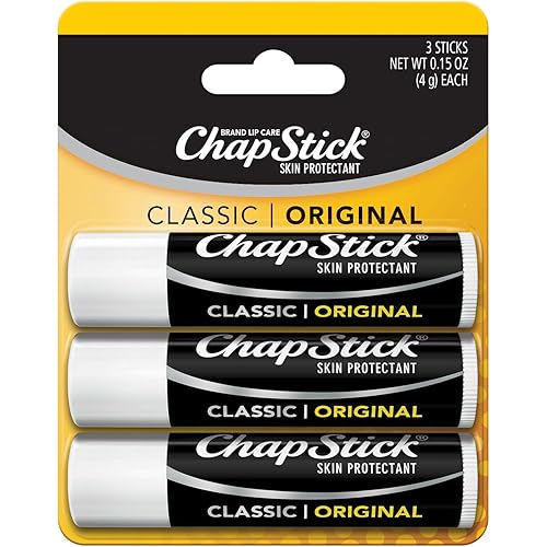 ChapStick Bulk Lip Balm, Classic Original 3-Pack - Moisturizing Lip Care, 0.15 Ea