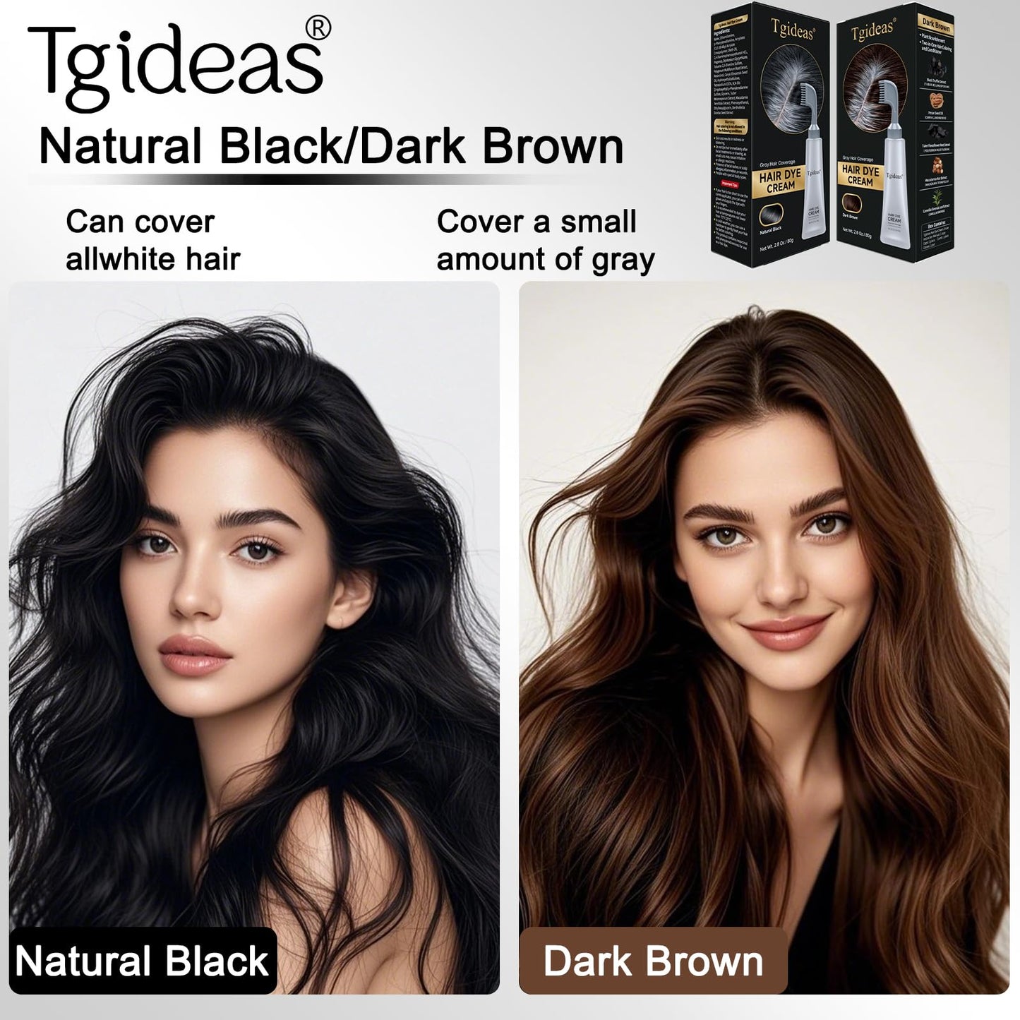 Tgideas Hair Dye Cream Comb with Natural Plant Extract, Root Touch Up Hair Color, Ammonia Free for Men & Women, Easy No Mix Gray Coverage, No Beauty and Personal Care Tgideas