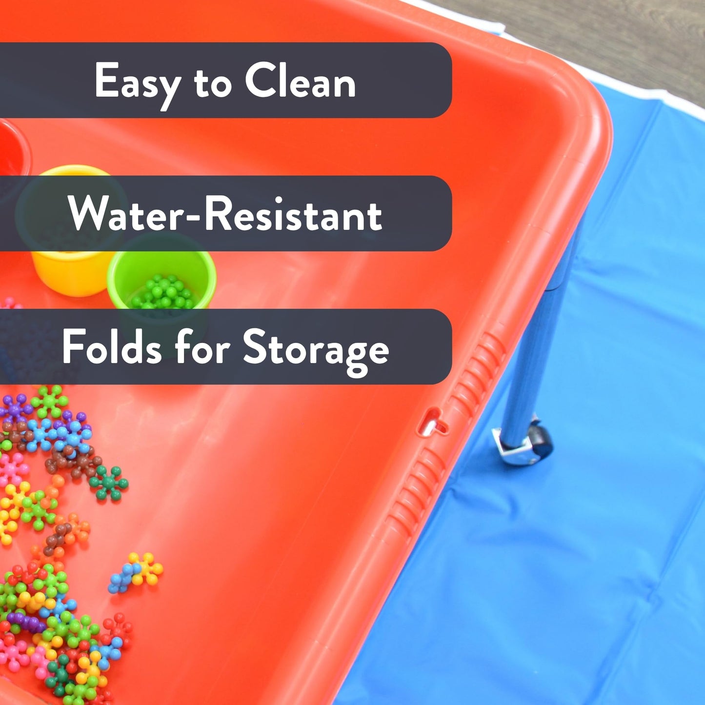 Children's Factory Rectangular Splash Mat – 50"x72" Play Mat for Classroom Art, Painting & Activities in Preschools, Daycares & Homes