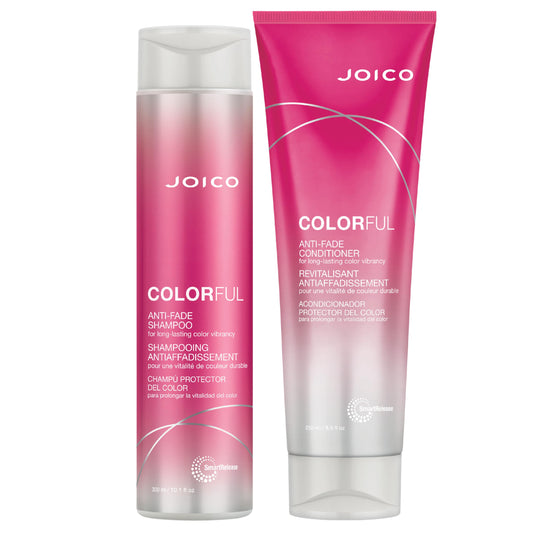 Joico Colorful Anti-Fade Shampoo and Conditioner Set Preserve Hair Color Long-Term Vibrancy For Color-Treated Hair