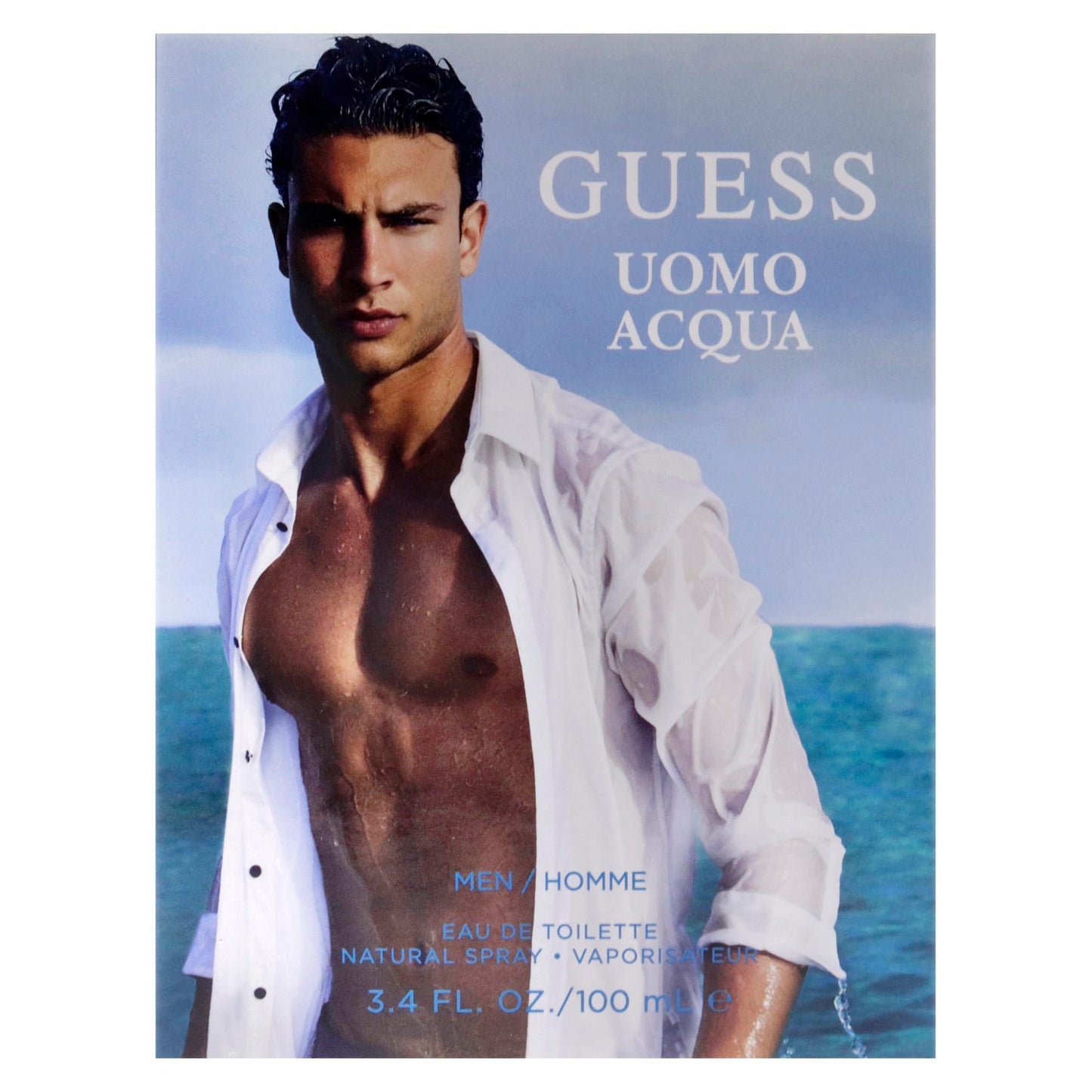 Guess Uomo Acqua Eau de Toilette Cologne Spray For Men, 3.4 Fl. Oz.