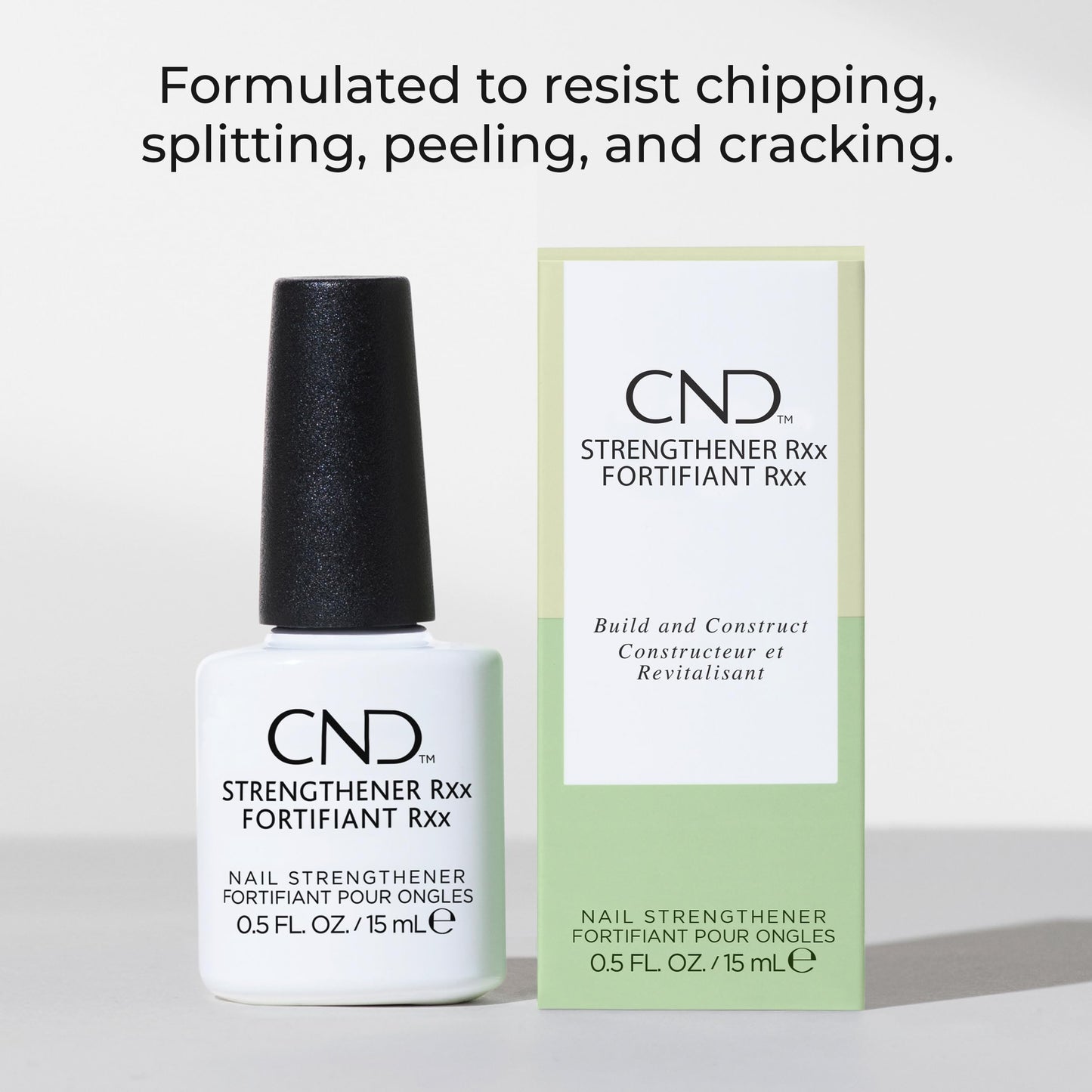 CND™ Strengthener RXx, Nail Strengthener for Tougher, Stronger Nails & Protection for Thin Nails, Stocking Stuffer for Women, 0.5 Fl Oz
