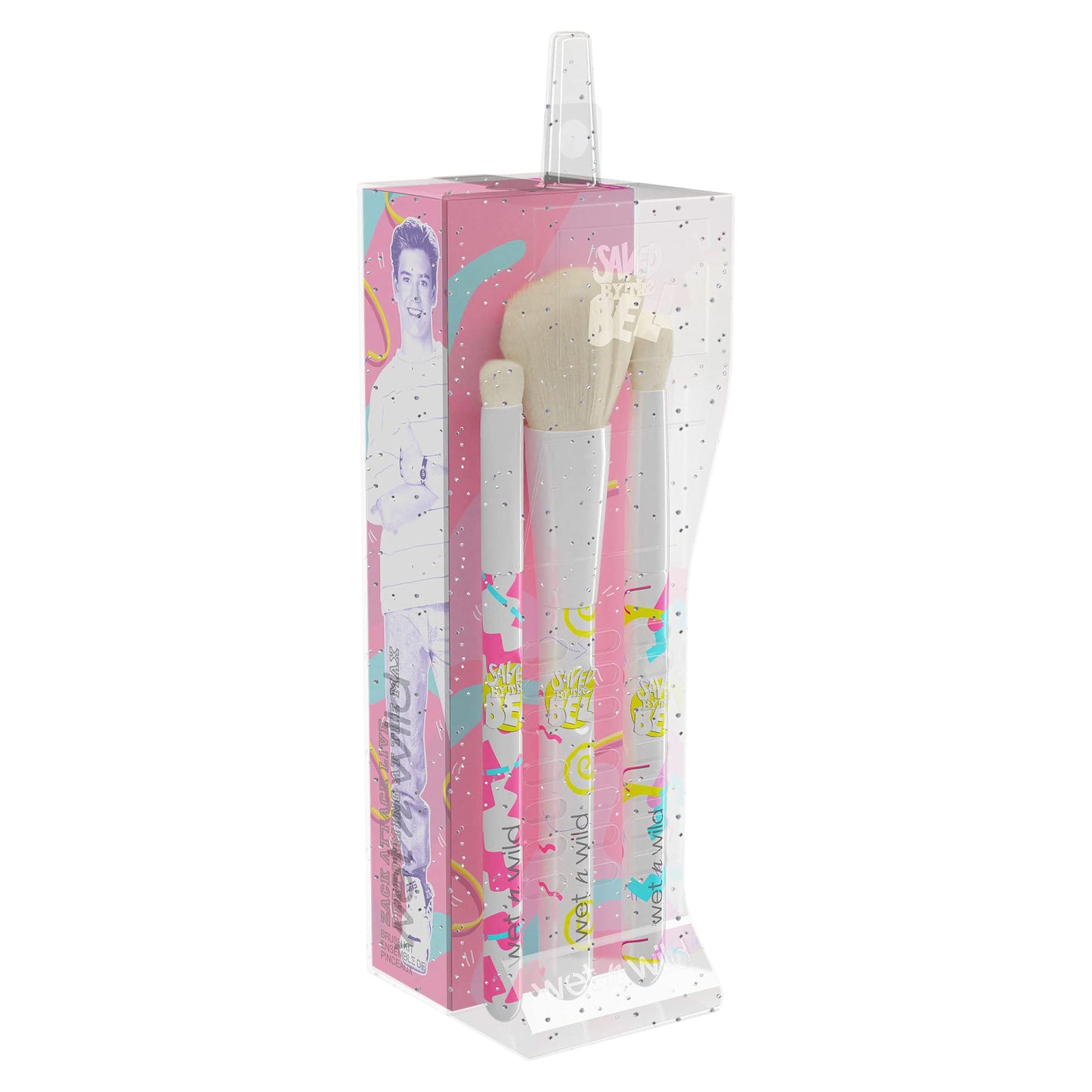 wet n wild Saved By The Bell Zack Attack Live Performing at the Max Brush Set, Makeup Brush Set with Case,1114546