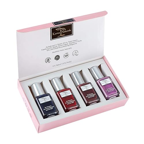 karma organic Beautiful Natural Nail Polish Set- Non-Toxic Nail Art, Vegan and Cruelty-Free Nail Paint Beauty & Personal Care karma organic