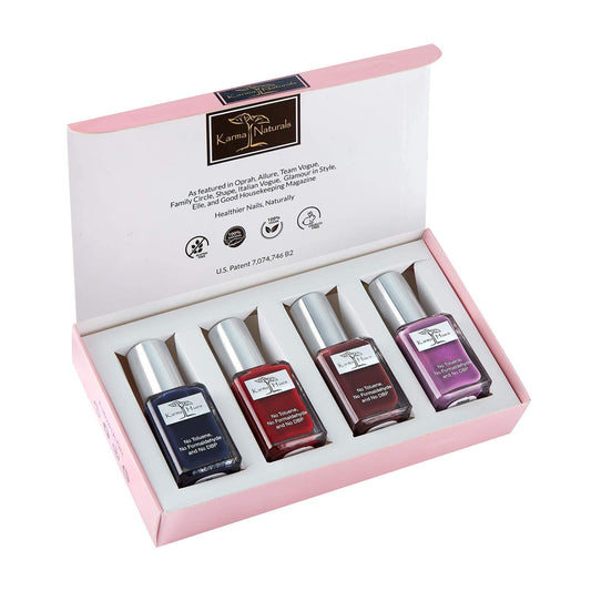 karma organic Beautiful Natural Nail Polish Set- Non-Toxic Nail Art, Vegan and Cruelty-Free Nail Paint Beauty & Personal Care karma organic