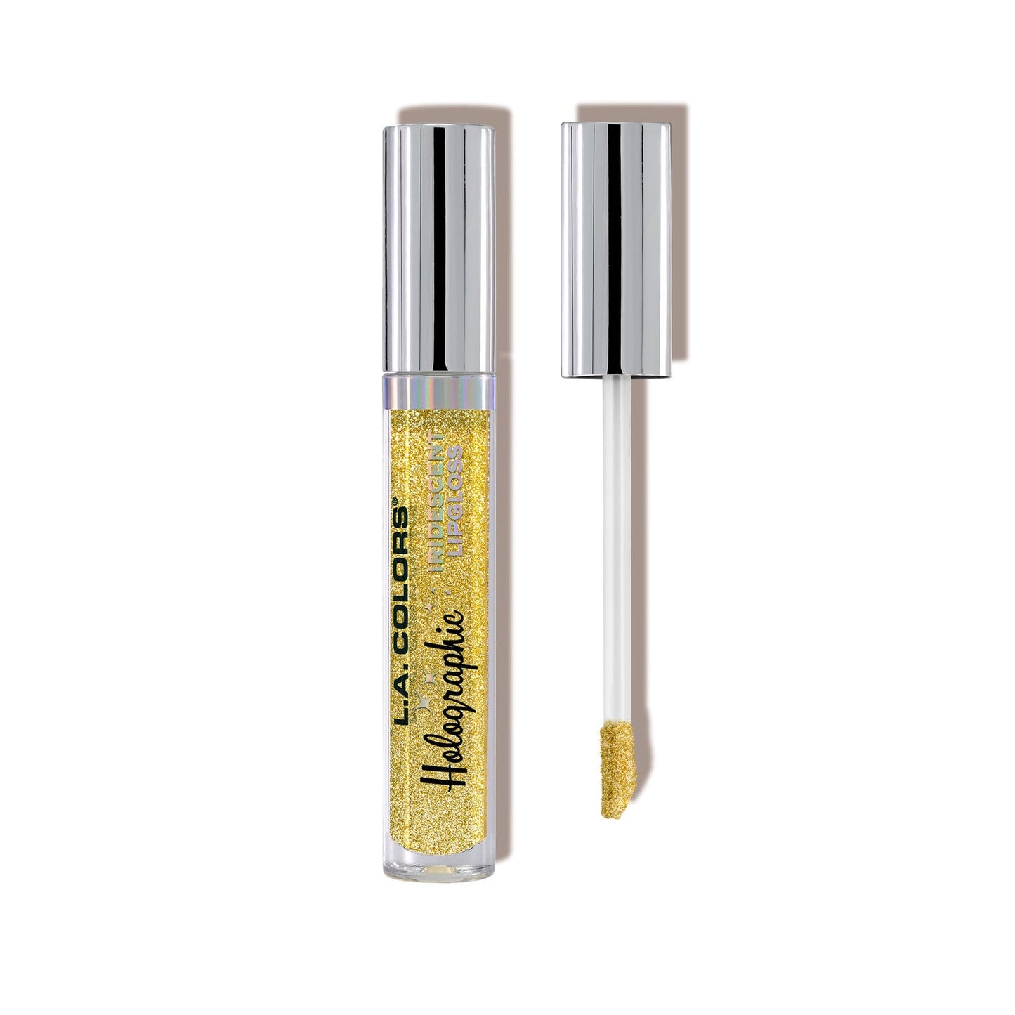 L.A. COLORS Holographic Iridescent Lipgloss, Gold Rush CLG422