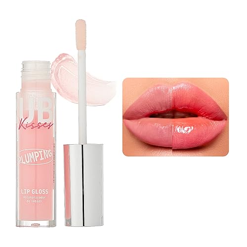 Ruby Kisses Plumping Lip Gloss - Hydrating, Voluminous, High-Shine, Cruelty-Free Lip Plumper, Smoothing, Instinct Lip Maximizer, 4 Colors, 0.15 FL oz.