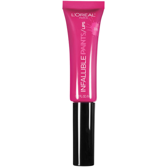 L'Oréal Paris Infallible PAINTS/LIPS, Fearless Fuschia, 0.27 fl. oz. Beauty & Personal Care L'Oreal Paris