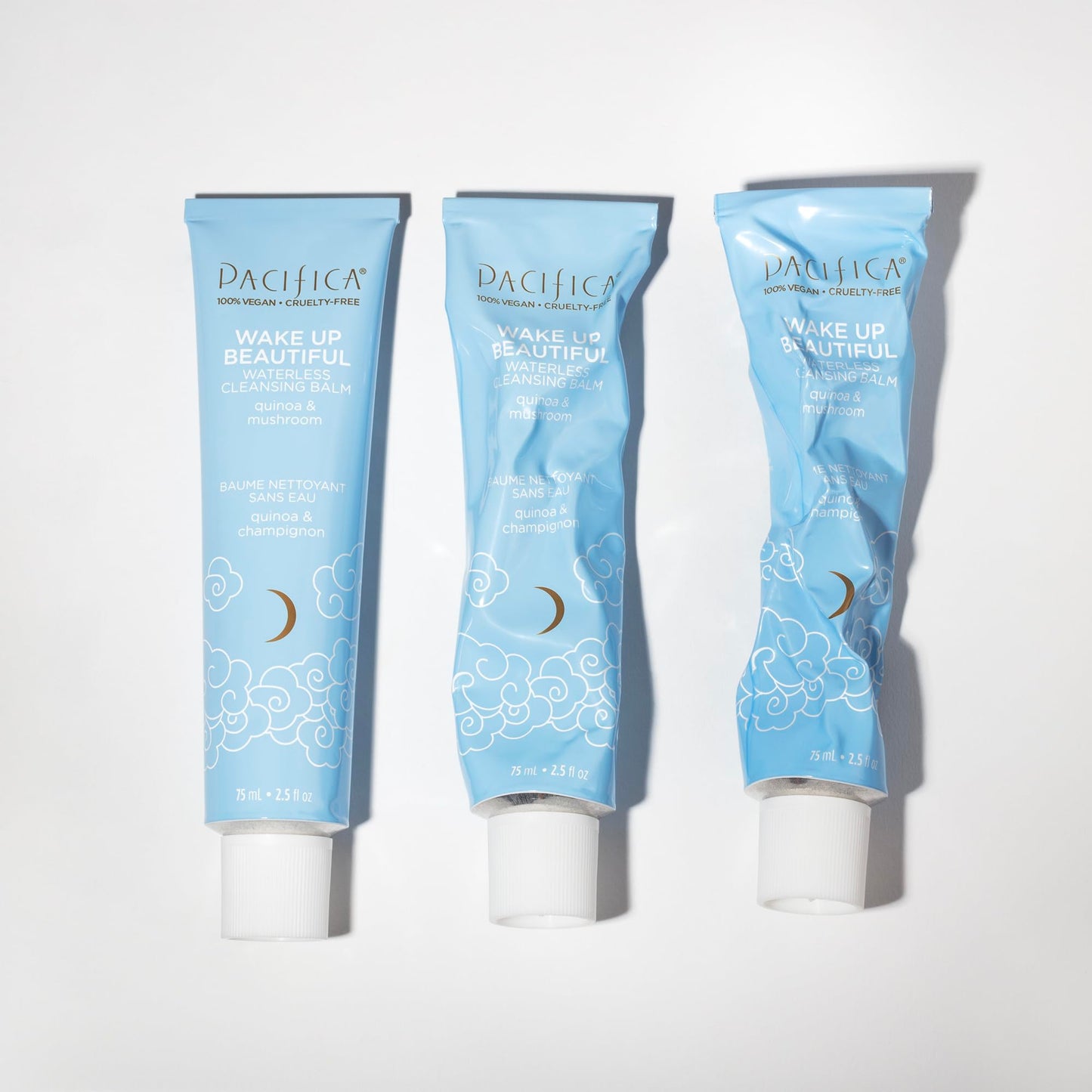 Pacifica Wake Up Beautiful Cleansing Balm & Makeup Remover - 2-in-1 Waterless Face Cleanser for Dry & Sensitive Skin, Hydrating No-Rinse Balm
