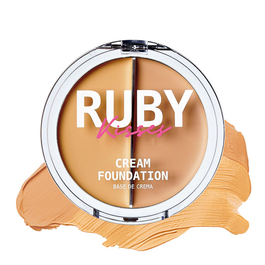 Ruby Kisses 3D Face Creator Cream Foundation & Concealer, 12 Hours Long Lasting, Medium to Full Coverage
