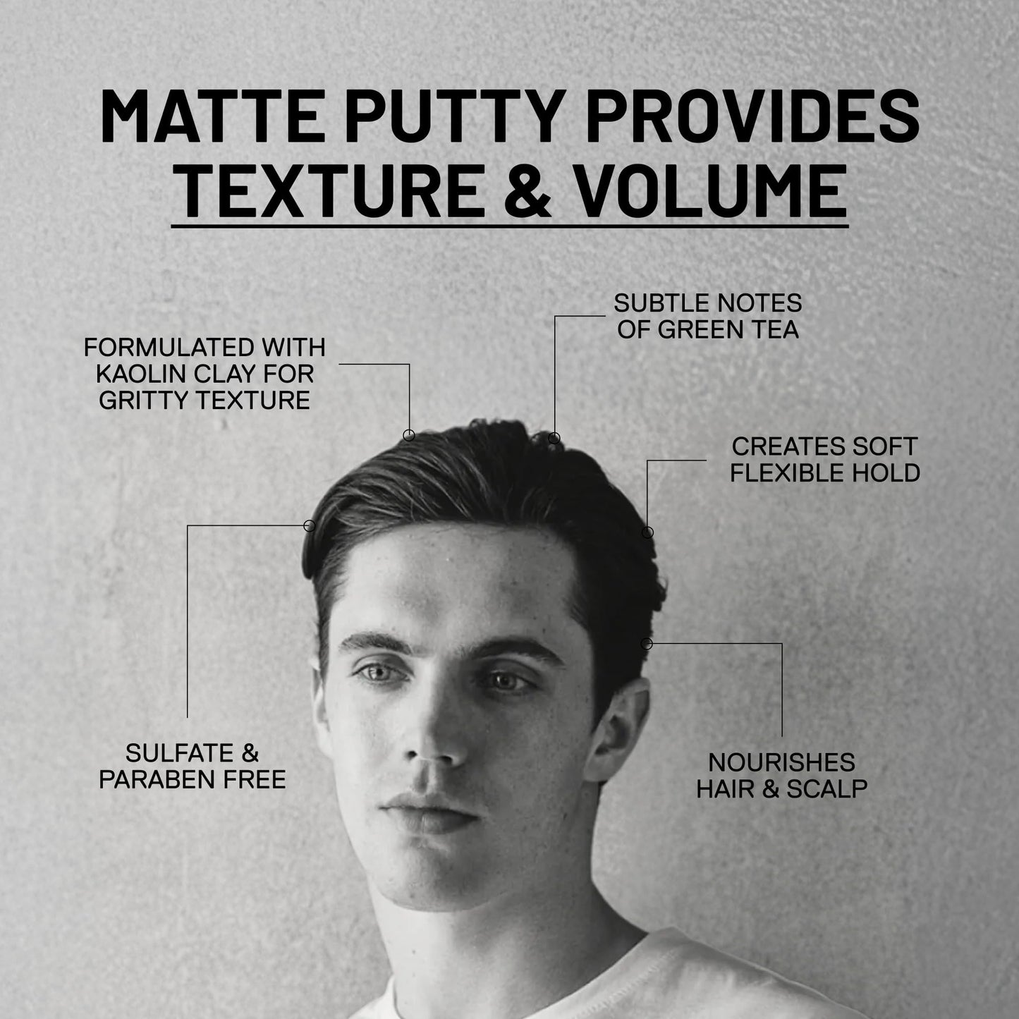 Fatboy Hair Perfect Putty, Styling Kaolin Clay Putty, Medium Hold for Volume & Texture, Matte Finish, Hair Care for All Hair Types, Flexible
