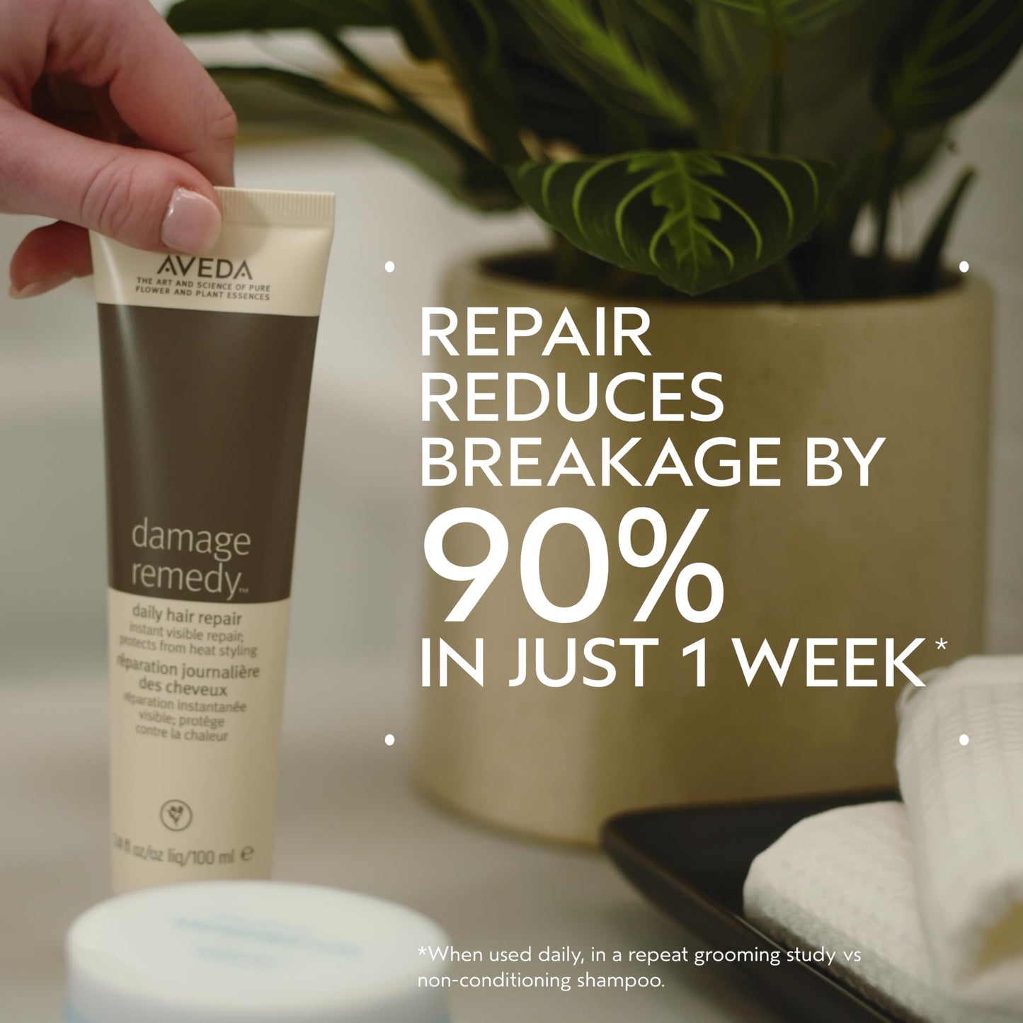 Aveda Damage Remedy Daily Hair Repair | Leave-In Treatment for Damaged Hair | Detangler | Heat Protectant | 98% Naturally Derived*, 3.4 Fl Oz