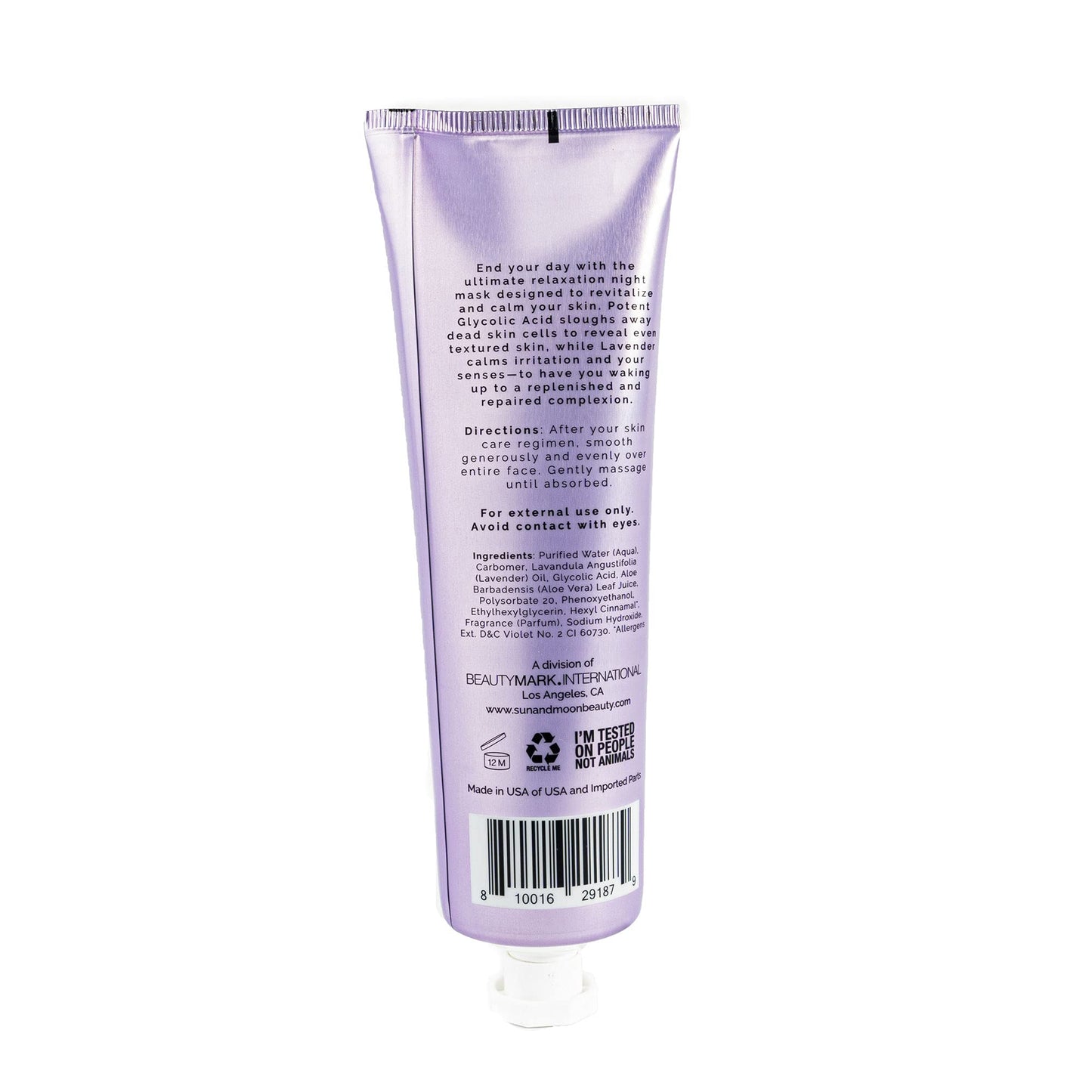 Sun + Moon What Dreams Are Made Of Calm + Correct Gel Night Mask with Lavender & Glycolic Acid, 5.1 fl oz