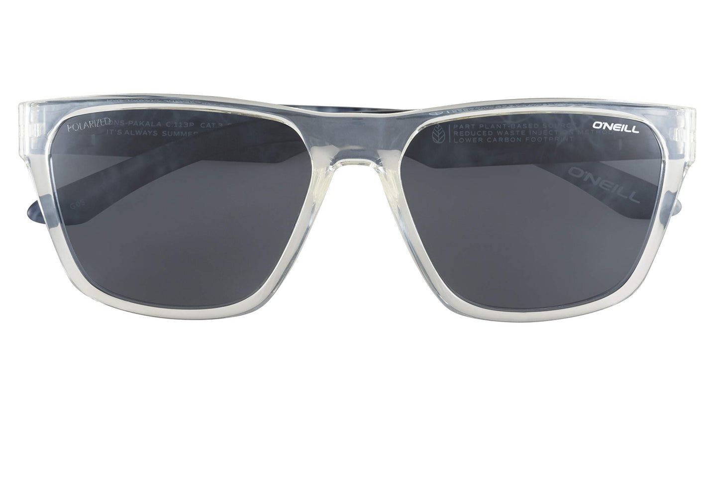 O'NEILL Pakala 2.0 Men's Polarized Square Sunglasses, Gloss Crystal