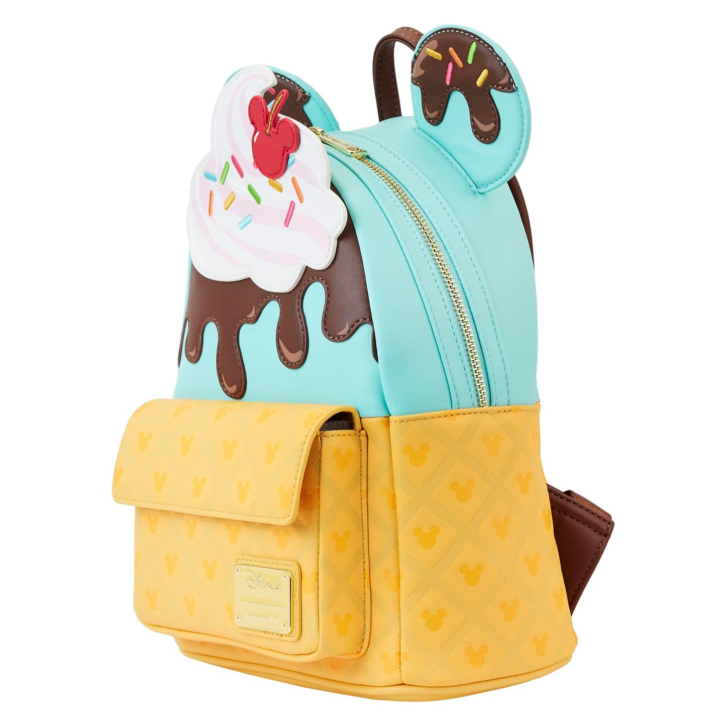 Loungefly Disney Mickey and Minnie Mouse Sweets Ice Cream Womens Double Strap Shoulder Bag Purse