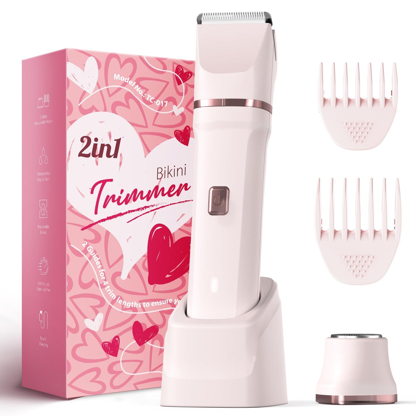 Risina Bikini Trimmer for Women - Painless Electric Razors for Silk Skin,Cordless Body Shaver with Ceramic Blade, Replaceable Lady Razor, IPX7 Beauty and Personal Care Risina Default Title