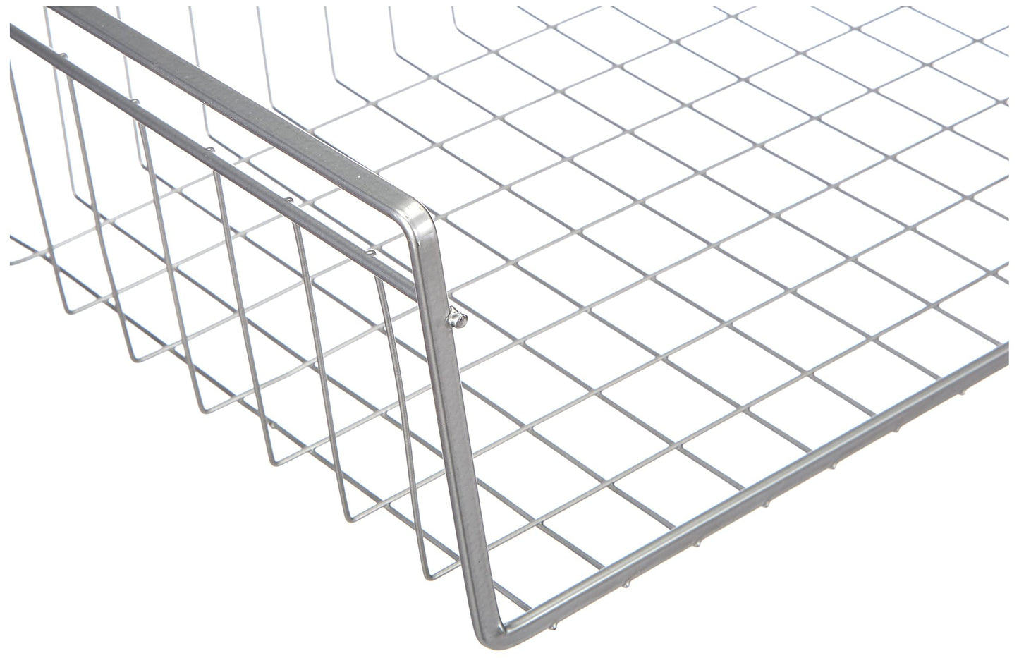 Metaltex Kanguro Cupboard Organiser, Under Shelf Storage Basket with Polytherm Coating for Long Term Use, Silver, Size: 40 cm