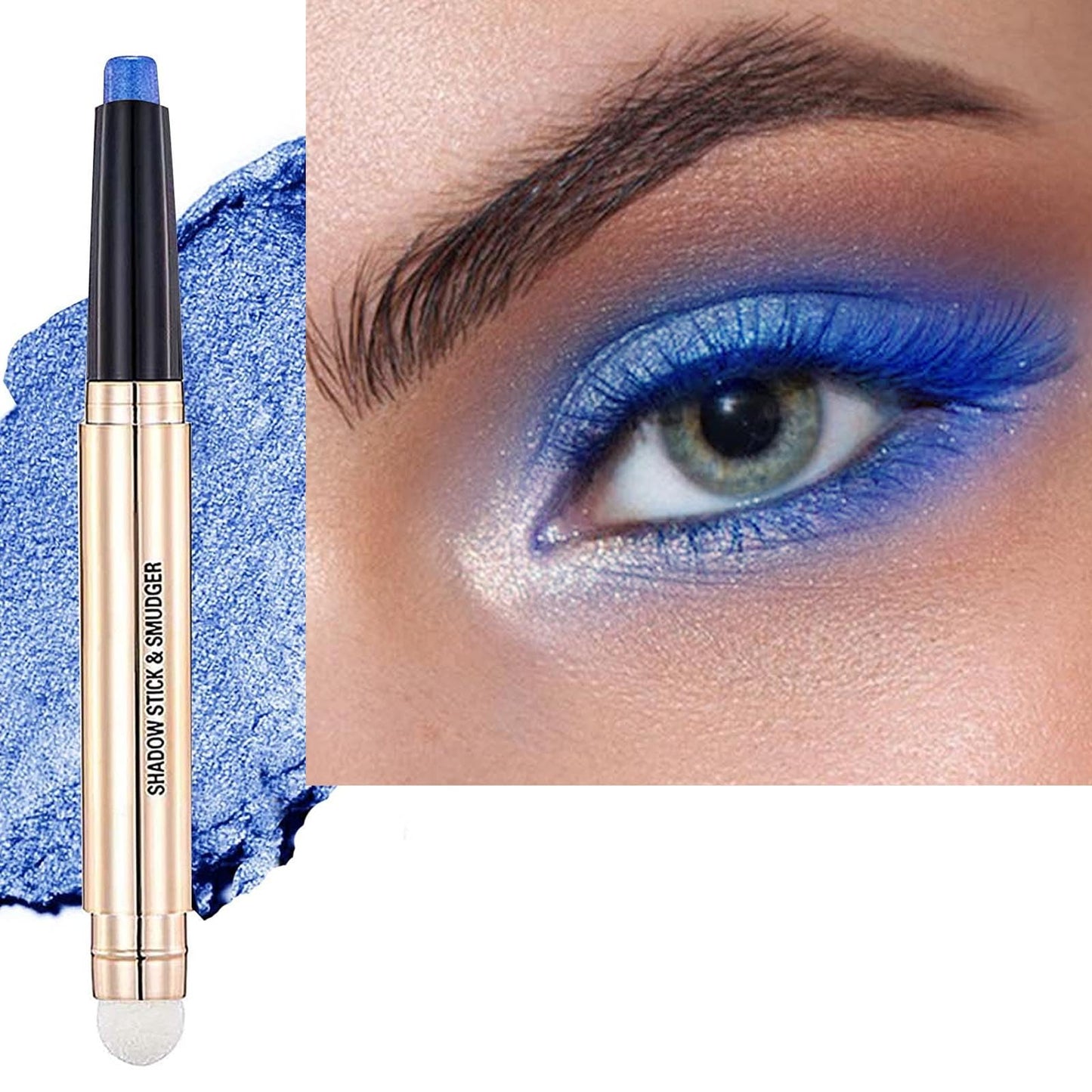 Daeuwiutr Light Blue Eyeshadow Stick For Blue Eyes Cream Shimmer Smooth Palette Dark Light Bright Navy Single Thriving Eye Shadow Pencil Waterproof