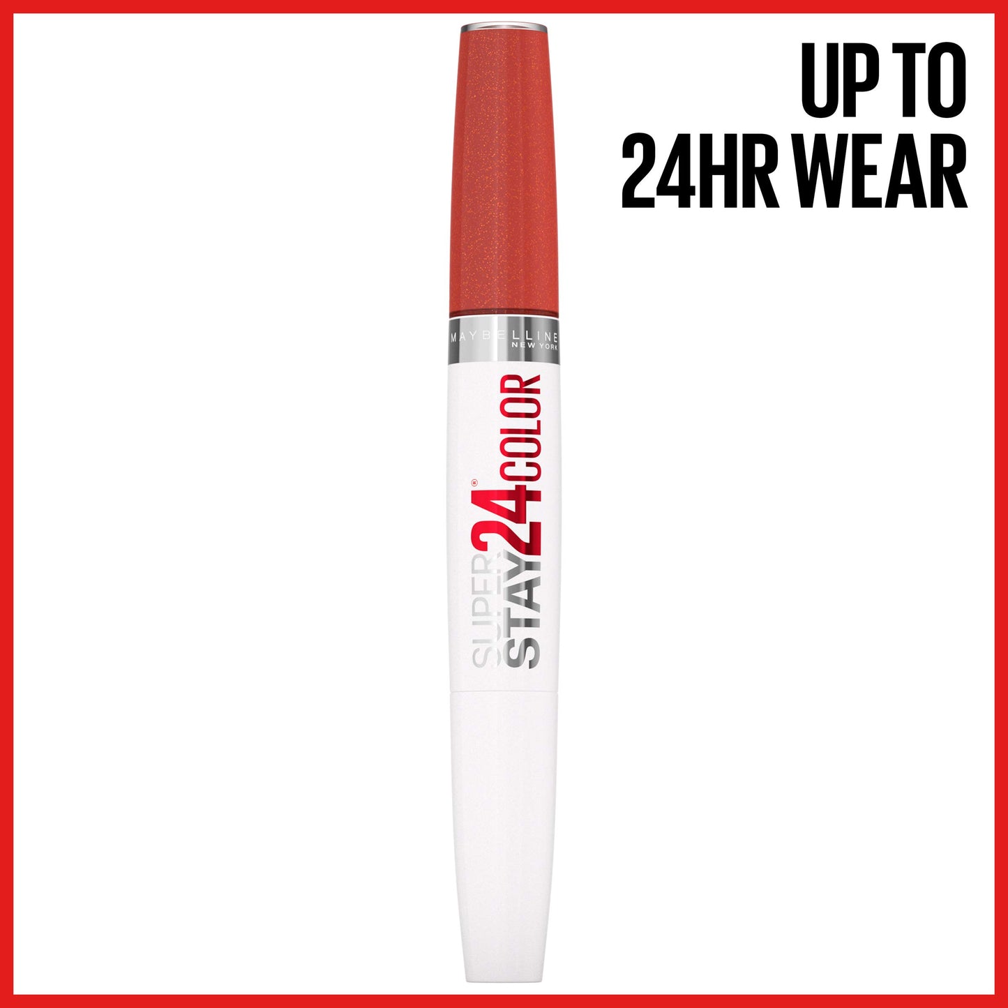 MAYBELLINE Super Stay 24 2-step Long Lasting Liquid Lipstick and Lip Balm, 915 Sultry Amber, 1 count