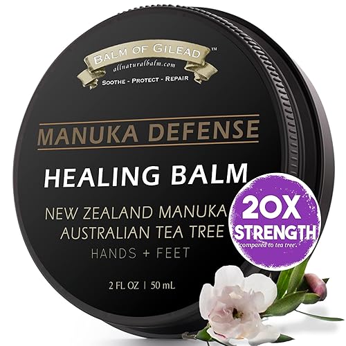 BALM OF GILEAD Tea Tree Balm - 2 fl oz Foot Cream with Tea Tree and Manuka Oil - Intensive Moisture for Itchy Feet, Eczema, Rashes & Dry Skin - Pure