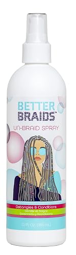 Better Braids Un-Braid Spray Detangler 12 Fl Oz (Pack of 2)