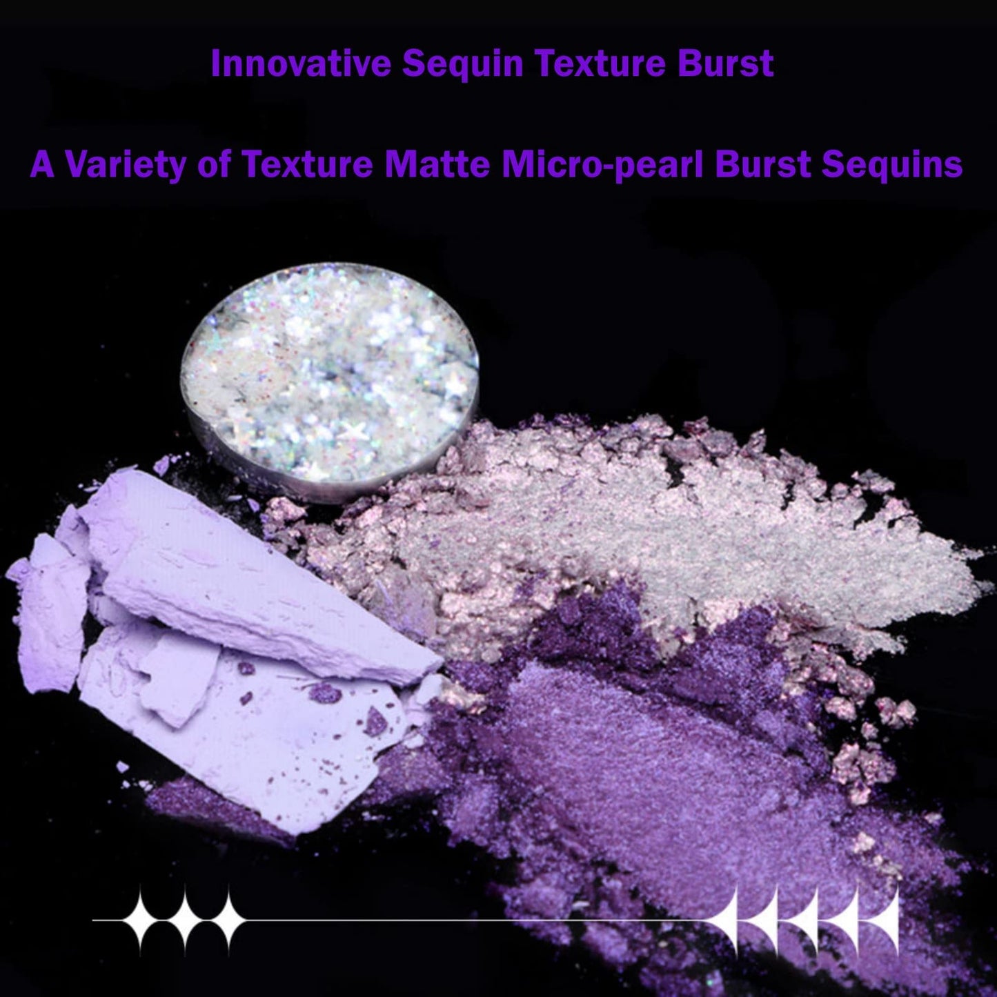 9 Colors Pearlescent Eyeshadow Palette, Purple Smoky Eye Shadow Palette, Matte Shimmer Longwearing Highly Pigmented Reflective Powder Palet