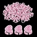 Lash Glue Rings, [200PCS] Smart Glue Cup for Lash Extension Supplies, Eyelash Heart Glues Rings for Volume Fan, Blossom Fanning Cups, Eyelash