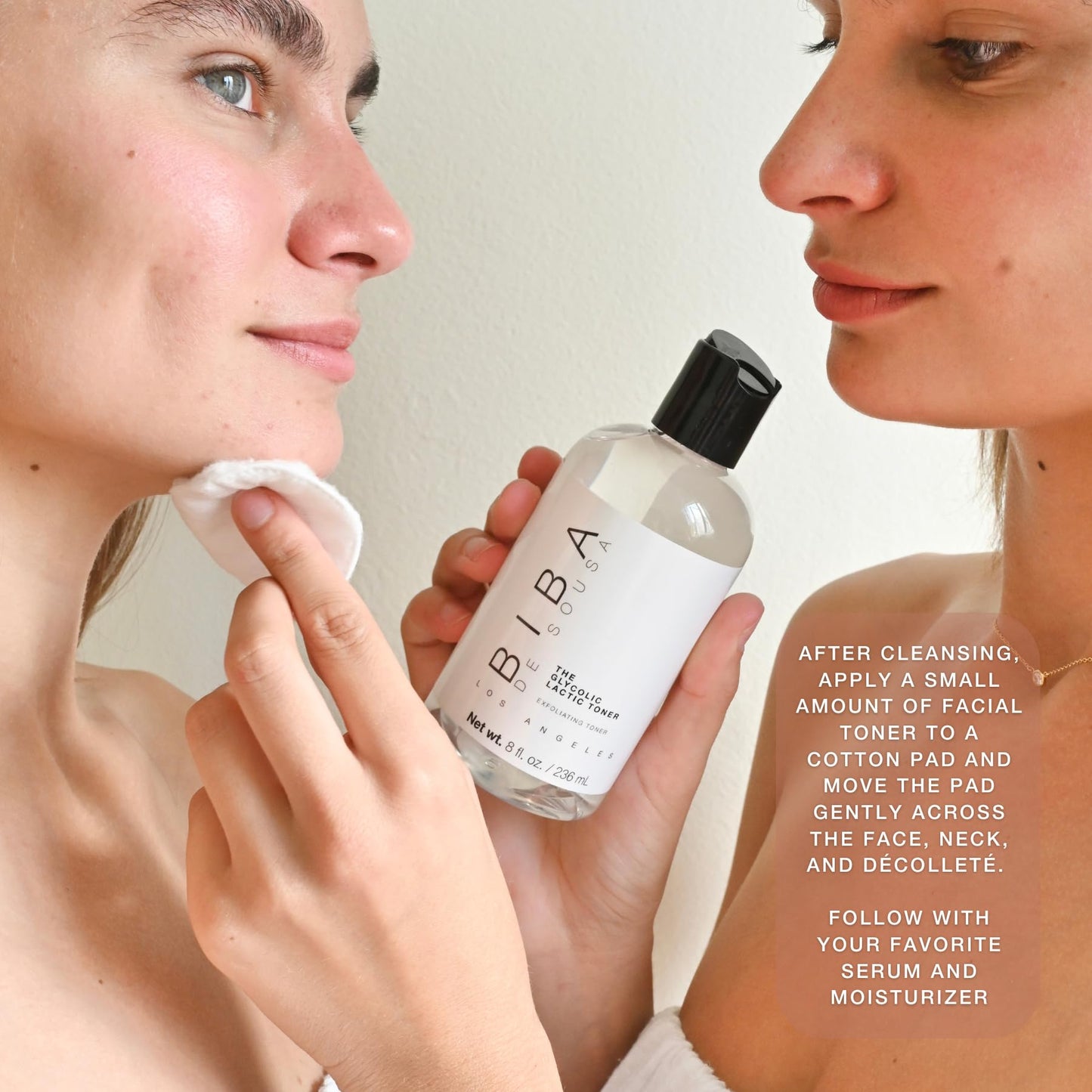 Biba De Sousa The Glycolic Lactic Toner - Exfoliating Toner with AHA, Hyaluronic Acid, and Aloe Vera - Illuminates Skin Complexion Without Excessive