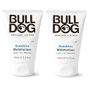 Bulldog Skincare Sensitive Moisturizer For Men (Pack of 2) With 2 Essential Oils, Green Tea, Green Algae, Konjac Mannan and Vitamin E, 3.3 fl. oz.